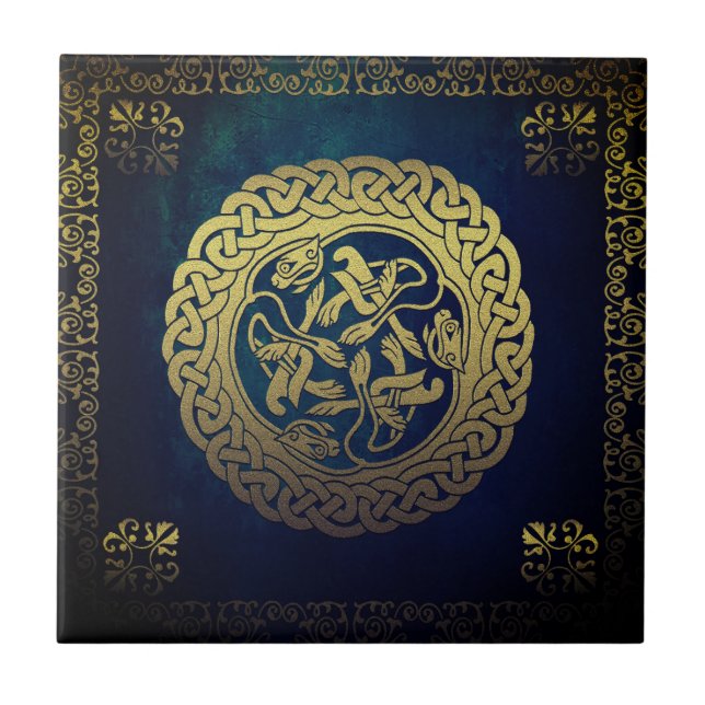 Antique Vintage Mosaic Ceramic Tile (Front)