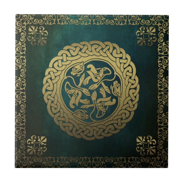 Antique Vintage Mosaic Ceramic Tile (Front)