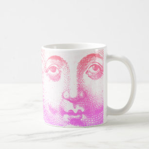 Antique Vintage Pink Sun Face Coffee Mug