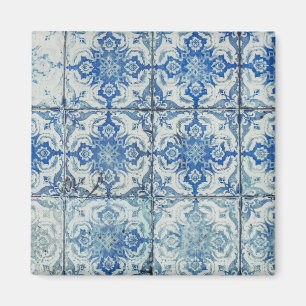 Antique Vintage Portuguese Tiles Pattern - Azulejo Magnet
