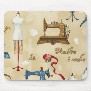 Antique Vintage Seamstress Design Mousepad