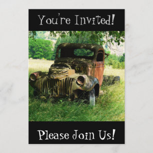 Antique Vintage Truck Retirement Party Invitation