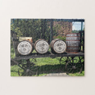 Antique Wagon with Bourbon Barrels Jigsaw Puzzle