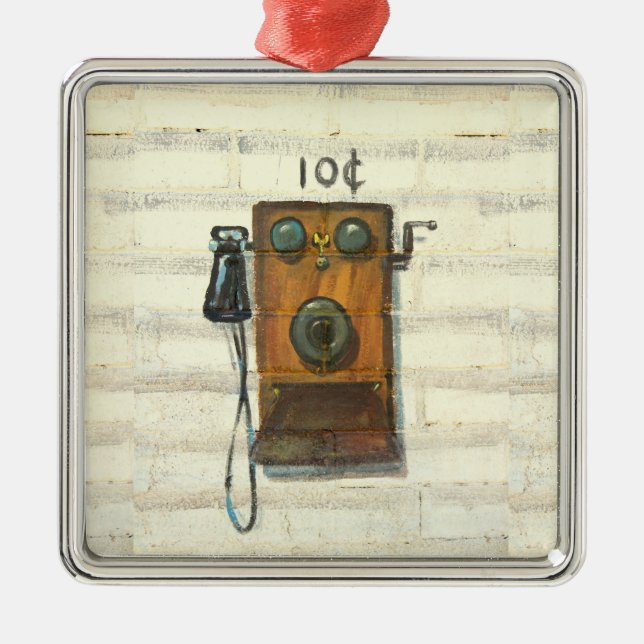 antique wall phone ornament (Front)