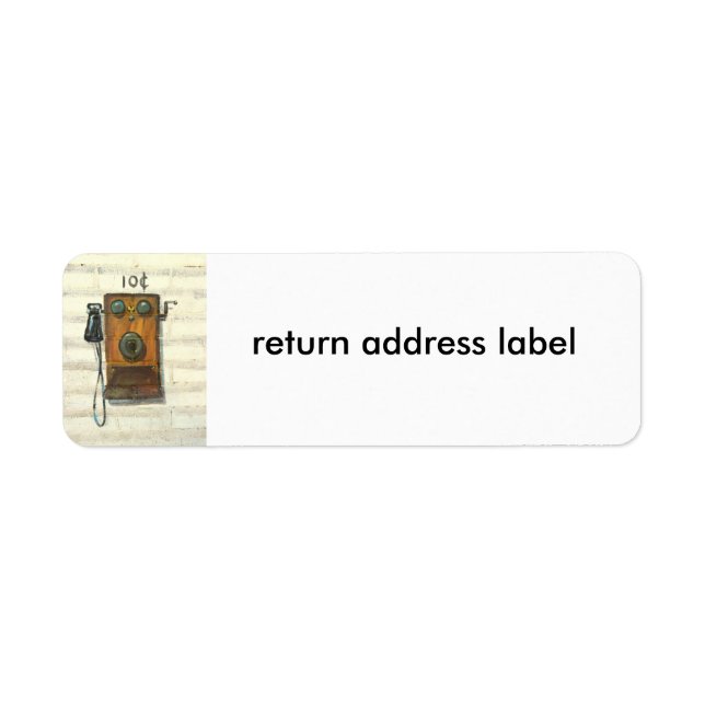 antique wall phone return address label (Front)