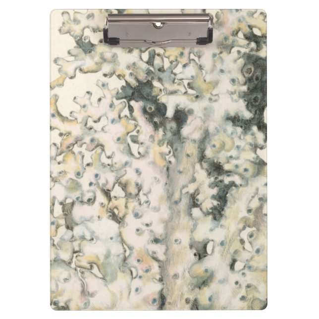 Antique Watercolor Coral Clipboard (Front)