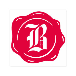 Antique Wax Seal Monogram Classic Initial Letter Self-inking Stamp