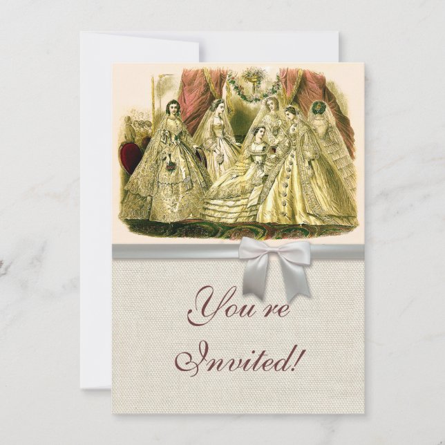 Antique Wedding Bridal Invitation (Front)