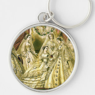 Antique Wedding Bridal Key Ring