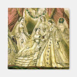 Antique Wedding Bridal Magnet
