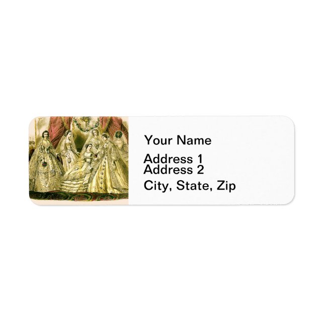 Antique Wedding Bridal Return Address Label (Front)