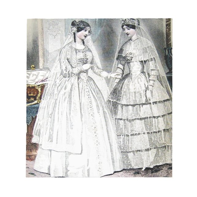 Antique Wedding Dresses Notepad (Front)