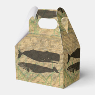  Antique Whale Nautical: Vintage Sea Life  Favour Box