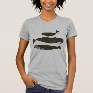  Antique Whale Nautical: Vintage Sea Life  T-Shirt