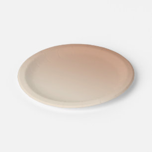 Antique White and Antique Brass Gradient Colours Paper Plate