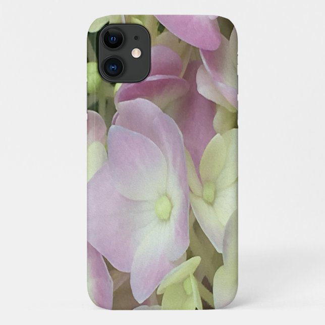 Antique White and Dusty Pink Hydrangea Petals Case-Mate iPhone Case (Back)
