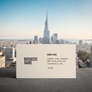 Antique White Format With Columns Condensed Fonts Business Card