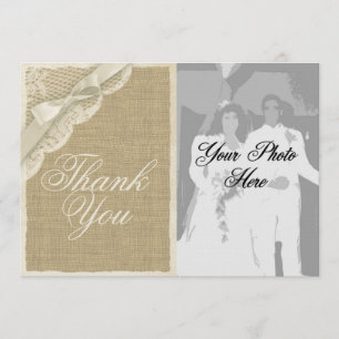 Antique White Lace Country Thank You Card