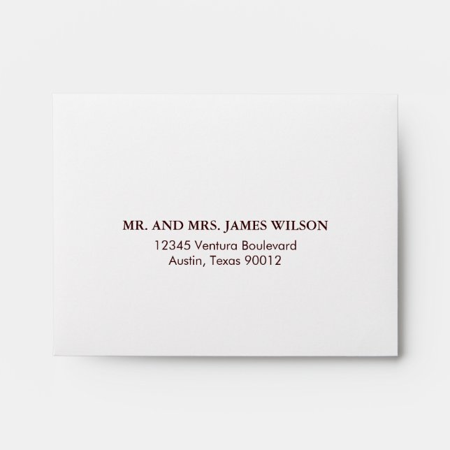Antique White  Lace Wedding RSVP Envelope (Front)