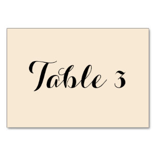 Antique White Numbered Table Number
