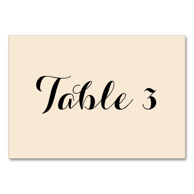 Antique White Numbered Table Number (Back)