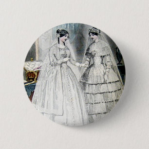 Antique White Wedding Dresses 6 Cm Round Badge
