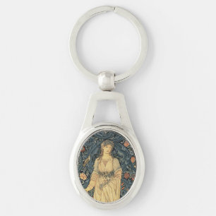 Antique William Morris Flora Key Ring