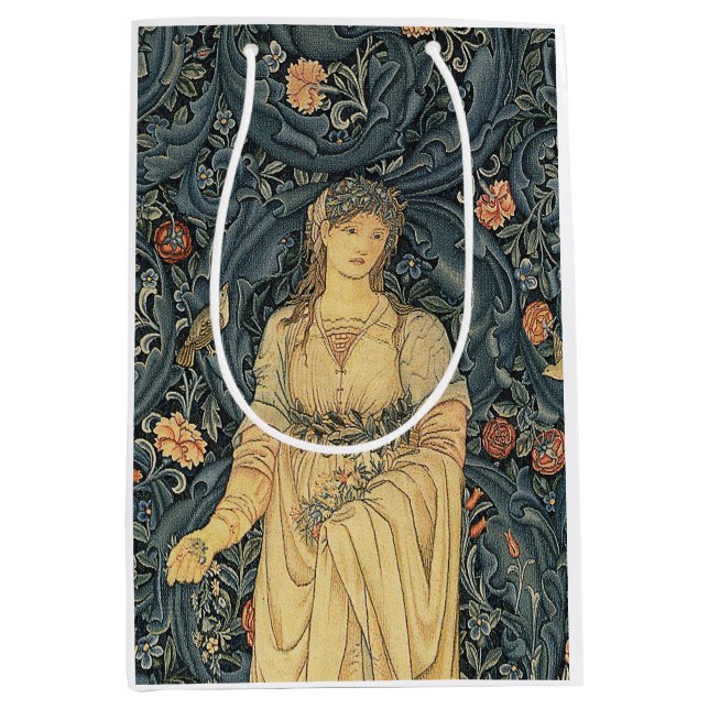 Antique William Morris Flora Medium Gift Bag (Front)