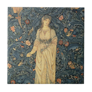 Antique William Morris Flora Tile