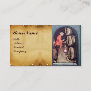 ANTIQUE WINE CELLAR MONOGRAM BUSINESS CARD