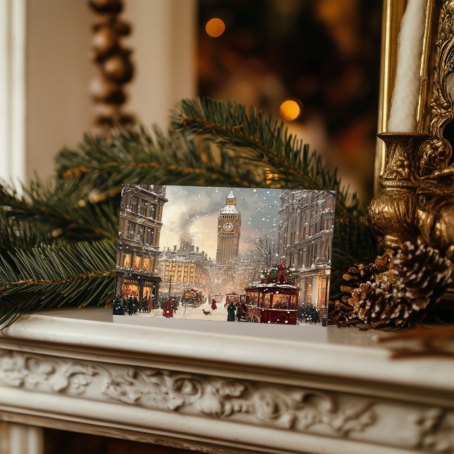 Antique Winter in London Christmas Postcard (Creator Uploaded)