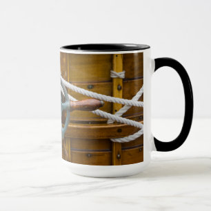 Antique Wooden Boat Mug