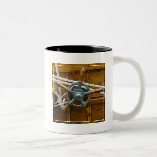 Antique Wooden Boat Two-Tone Coffee Mug