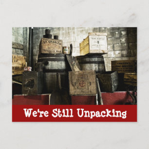 Antique Wooden Crates We Moved New Address Cards