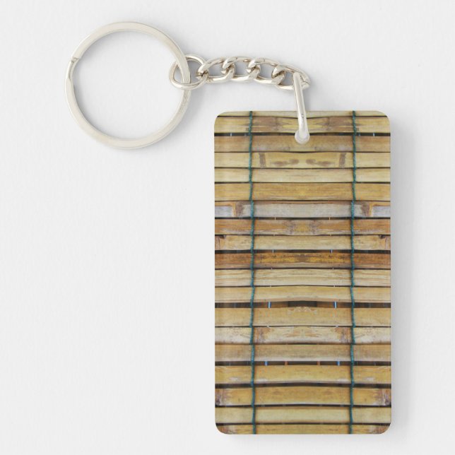Antique Wooden Timber Wood Slats Key Ring (Front)