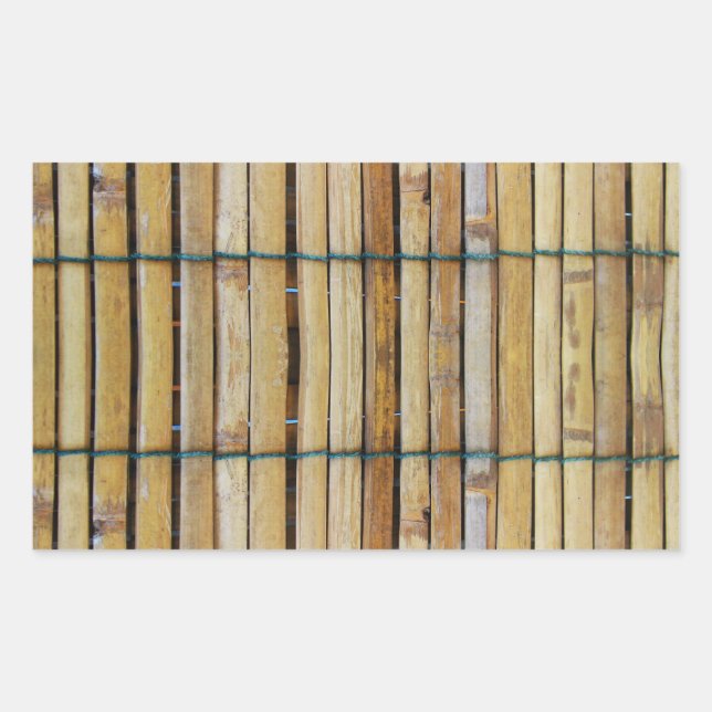 Antique Wooden Timber Wood Slats Rectangular Sticker (Front)