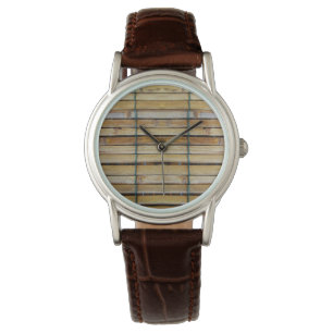 Antique Wooden Timber Wood Slats Watch