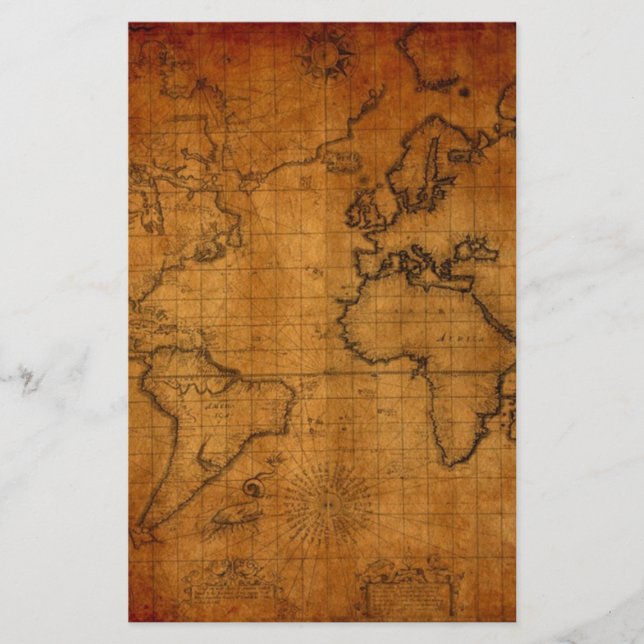 Antique World Map (Front)