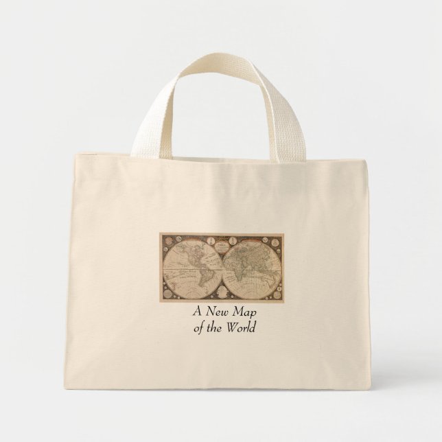 Antique World Map, 1799 (Thomas Kitchen) Mini Tote Bag (Front)