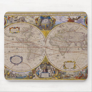 Antique World Map 2 Mouse Pad
