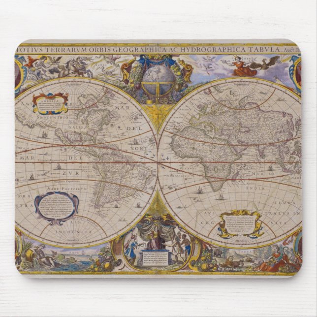 Antique World Map 2 Mouse Pad (Front)