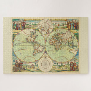 Antique World Map #4 Jigsaw Puzzle
