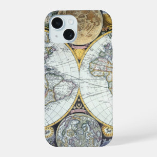 Antique World Map, Atlas Maritimus by John Seller iPhone 15 Case