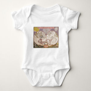Antique World Map Baby Bodysuit