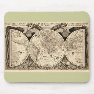 Antique World Map by Philipp Eckebrecht - 1630 Mouse Pad
