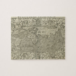 Antique World Map by Sebastian Münster circa 1560 Jigsaw Puzzle