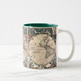 ANTIQUE WORLD MAP Coffee Mug