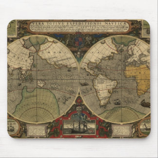 Antique World Map Collection Mouse Pad