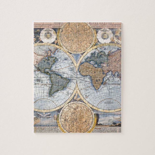 Antique world map cool jigsaw puzzle (Vertical)