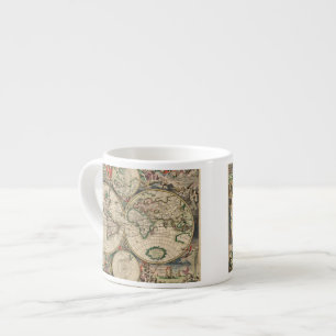 Antique World Map Espresso Cup